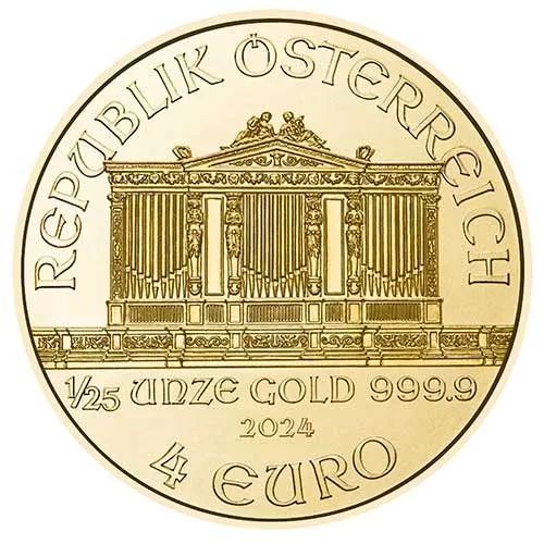 1-25 oz Zlatá minca Wiener Phiharmoniker 2024