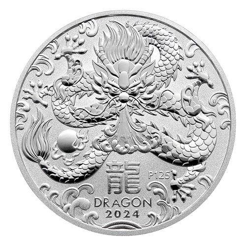 1 oz Strieborná minca rok Draka 2024 Lunárna séria III