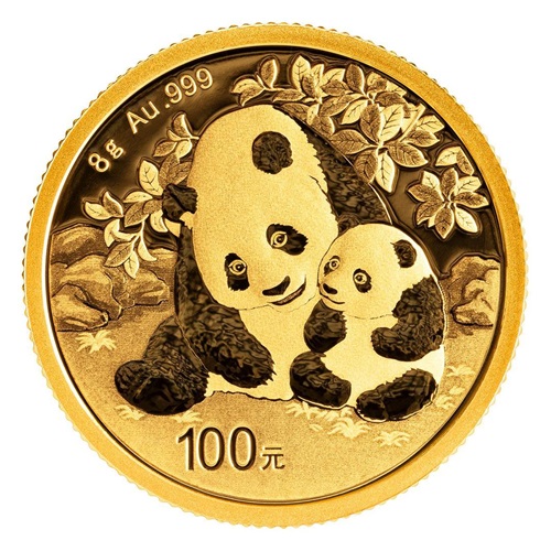 8g zlatá minca Panda 2024